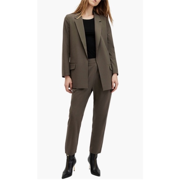 All Saints Aleida 3-Piece Olive Green Pantsuit - Picture 3 of 4